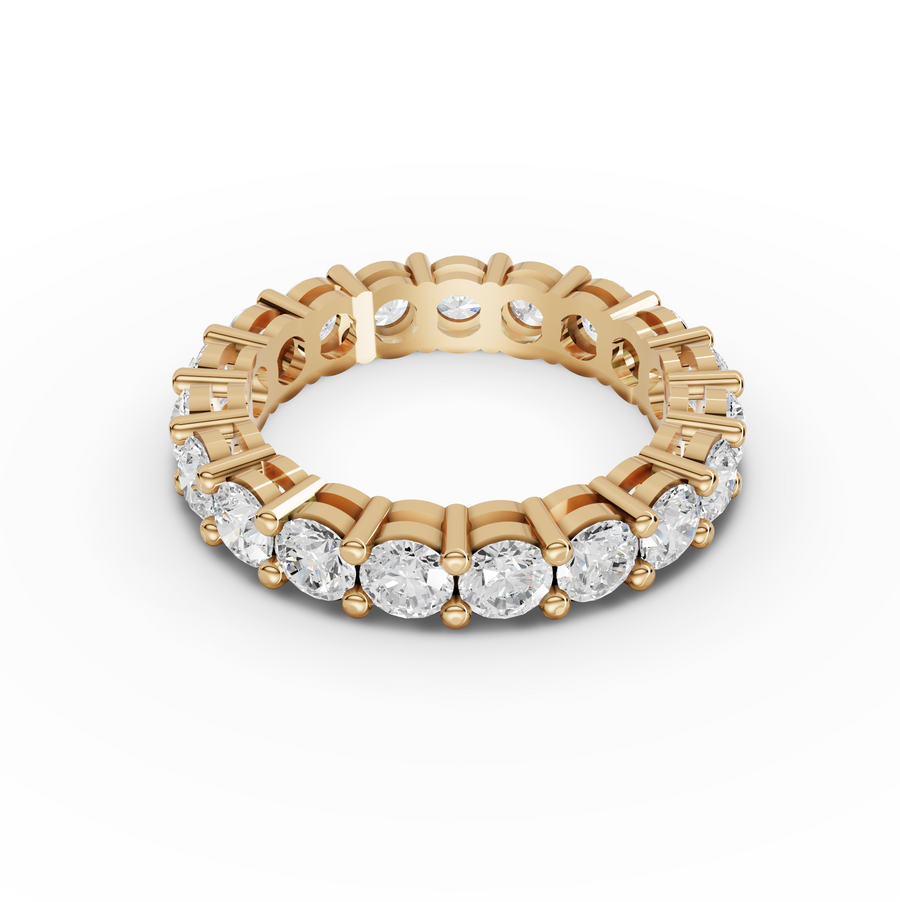 3.05 Ct Round Shared-Prong Full Etenity Ring