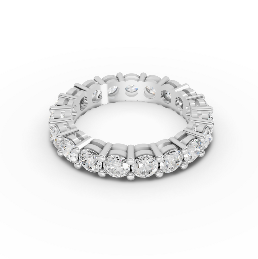 3.05 Ct Round Shared-Prong Full Etenity Ring