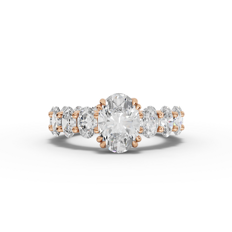5.49 Ct Oval Prestige Lab Grown Diamond Engagement Ring