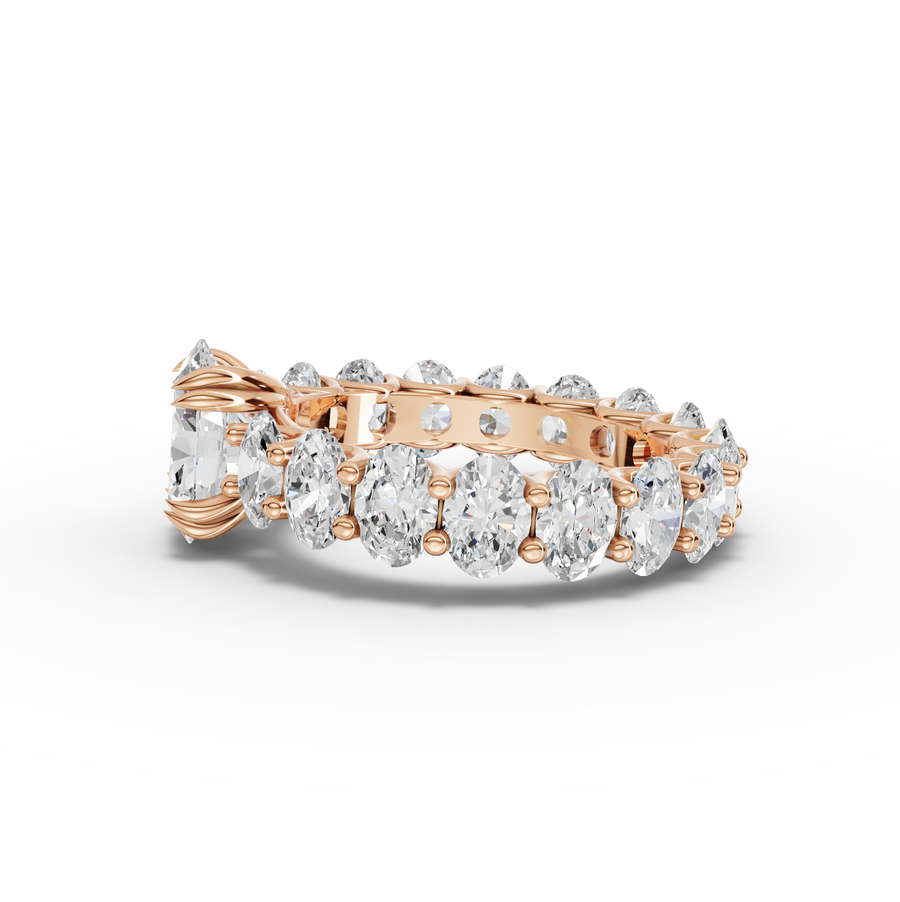 5.49 Ct Oval Solitaire With Side Stone Ring 1.50 Ct Center