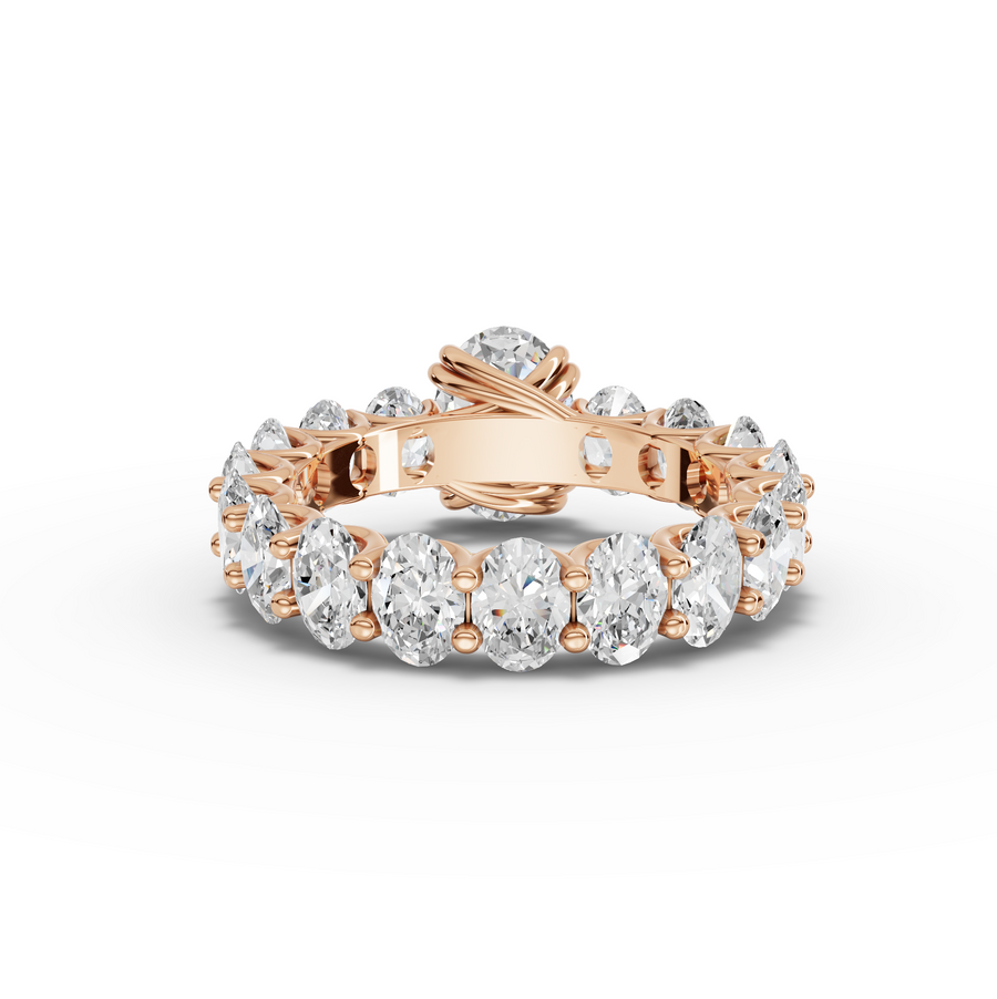 5.49 Ct Oval Solitaire With Side Stone Ring 1.50 Ct Center