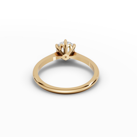 1.00 Ct Round Twist Shank Lab Grown Diamond Engagement Ring