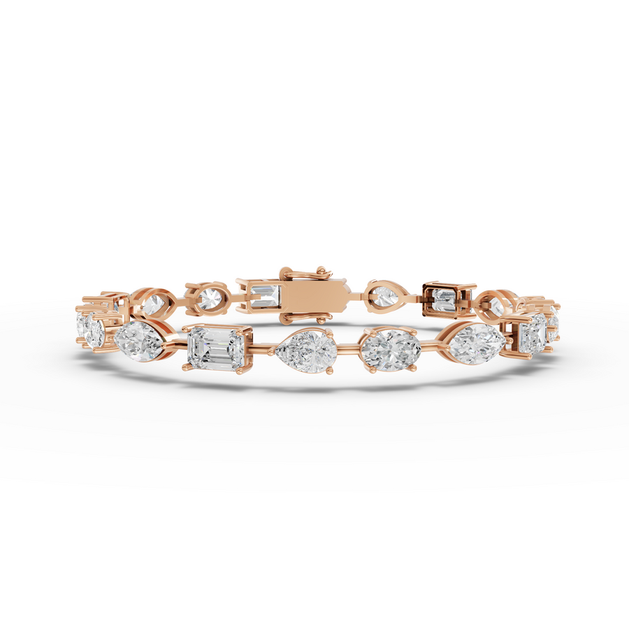 7.69 Ct Multi Shape Tennis Bracelet