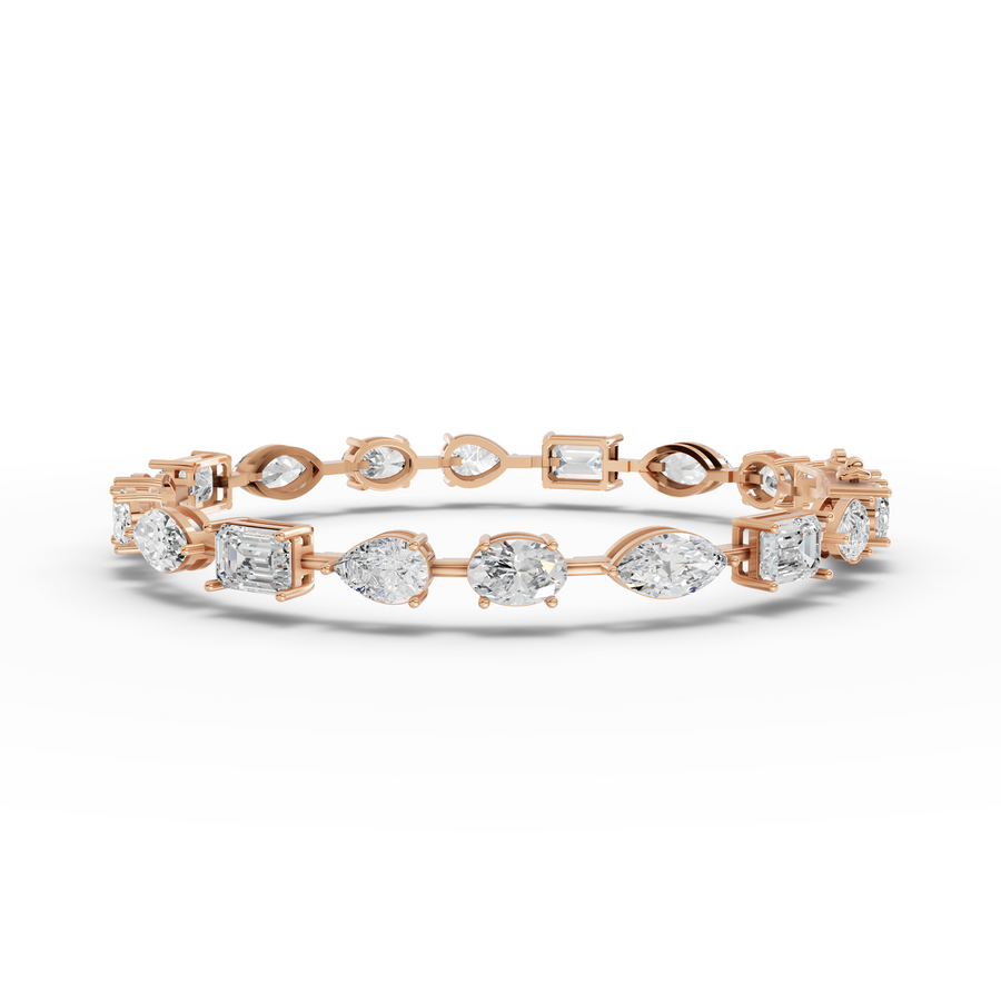 7.69 Ct Multi Shape Tennis Bracelet