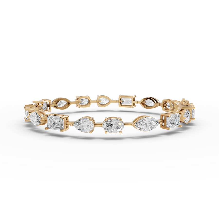 7.69 Ct Multi Shape Tennis Bracelet