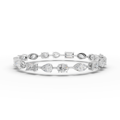 7.69 Ct Multi Shape Lab Diamond Tennis Bracelet