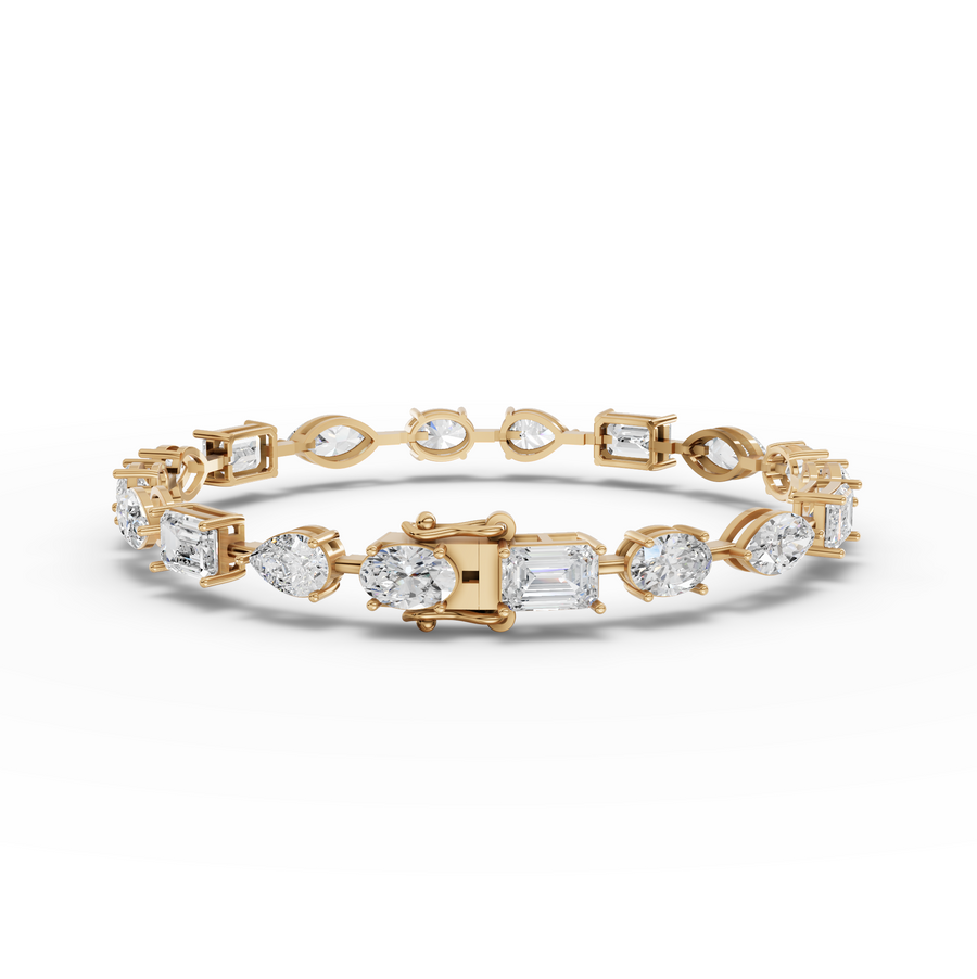 7.69 Ct Multi Shape Tennis Bracelet