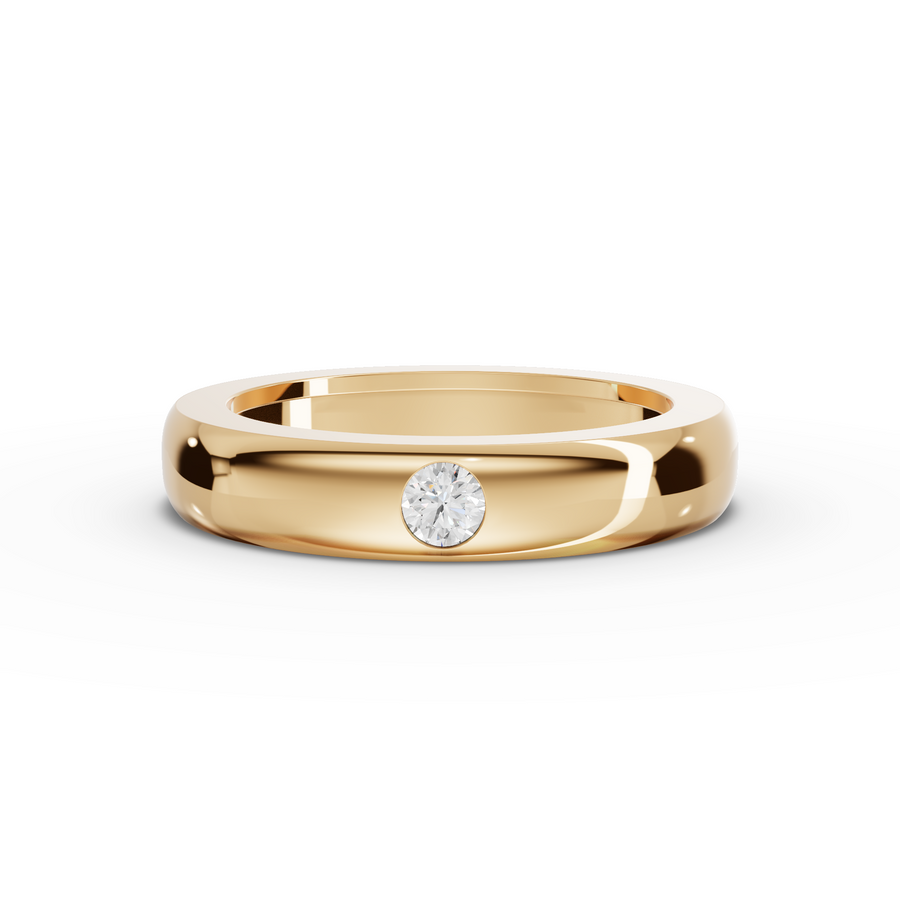 0.10 Ct Round Diamond Bezel Set Band