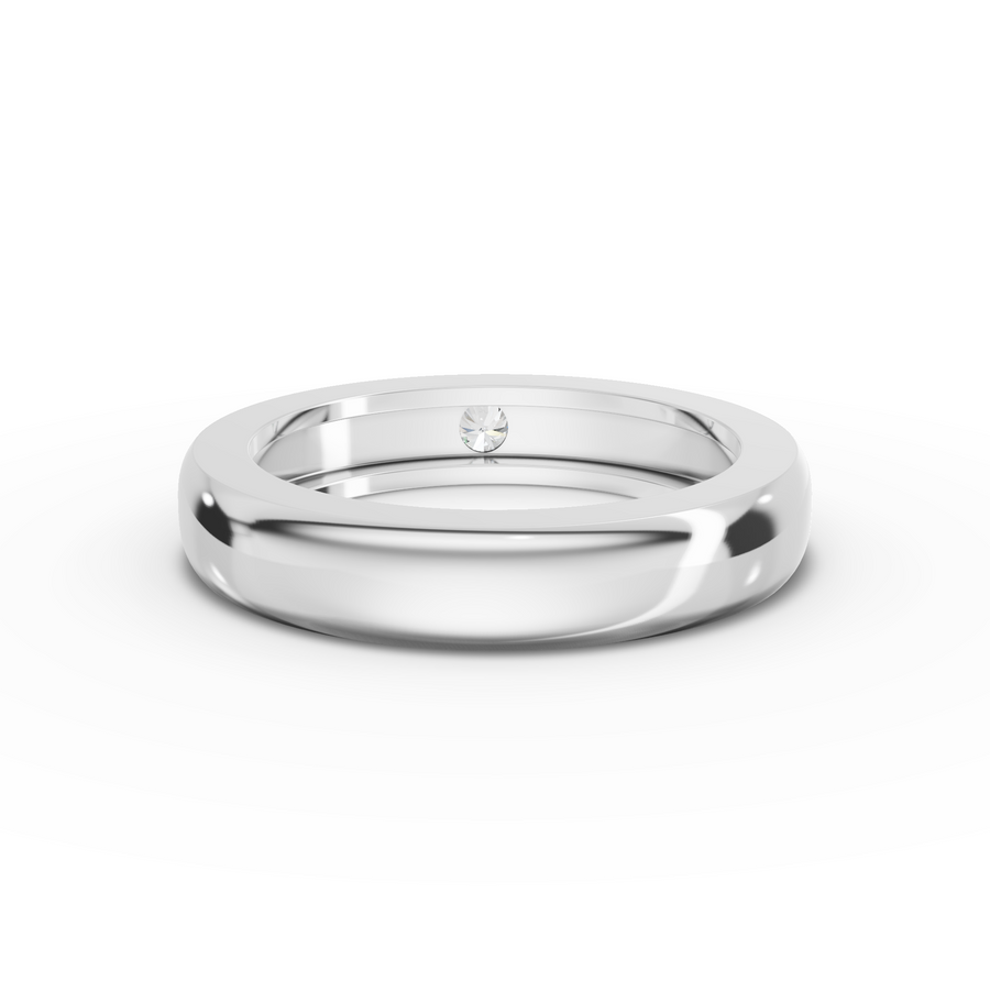 0.10 Ct Round Diamond Bezel Set Band