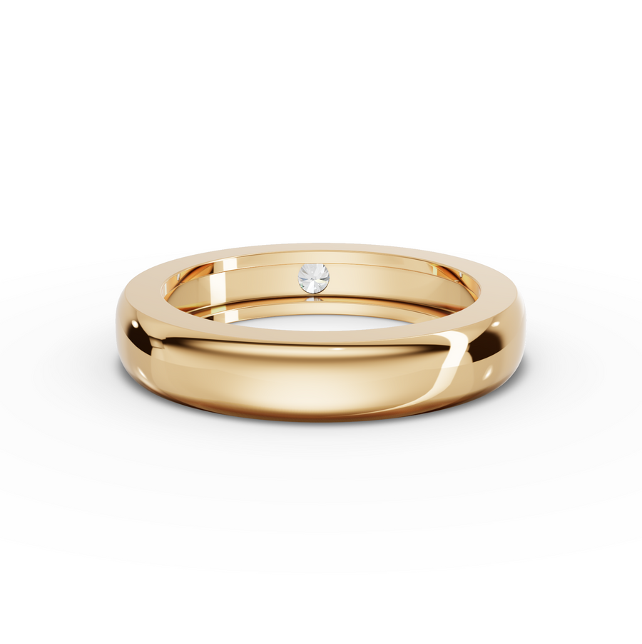 0.10 Ct Round Diamond Bezel Set Band