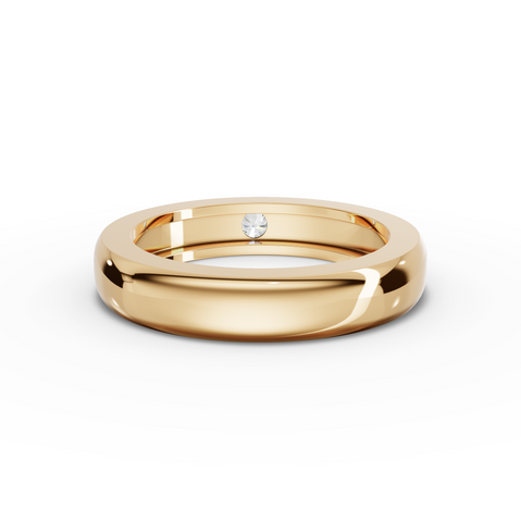 0.10 Ct Round Diamond Bezel Set Band