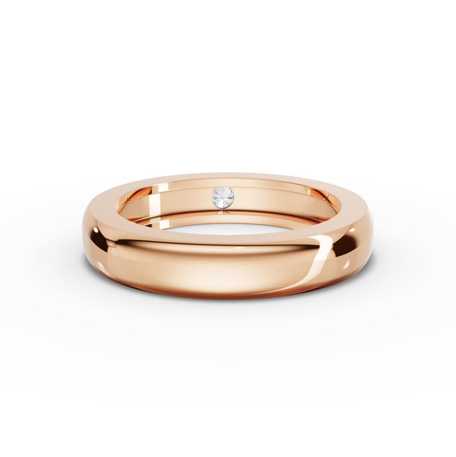 0.10 Ct Round Diamond Bezel Set Band