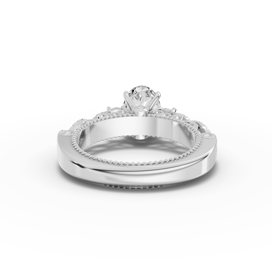 1.86 Ct Oval Solitaire Infinity Twist Ring 1.50 Ct Center