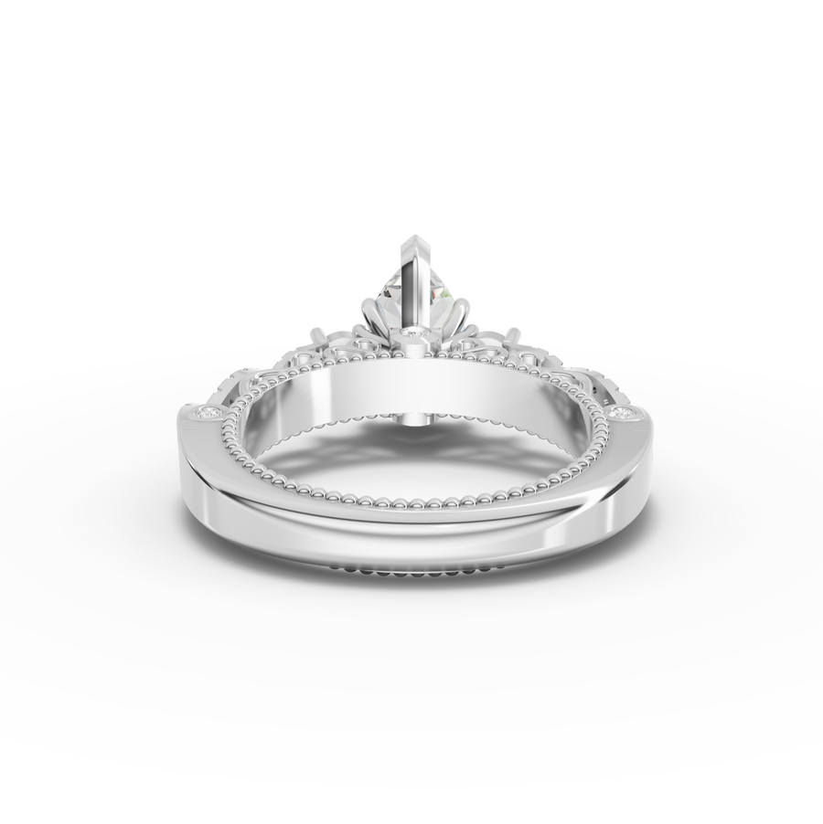 1.86 Ct Pear Solitaire Infinity Twist Ring 1.50 Ct Center