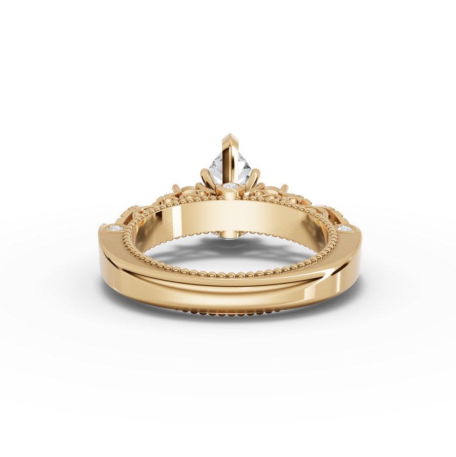 1.86 Ct Pear Solitaire Infinity Twist Ring 1.50 Ct Center