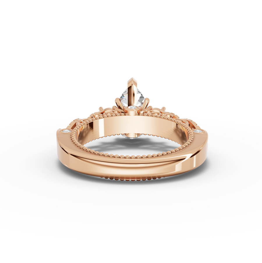 1.86 Ct Pear Solitaire Infinity Twist Ring 1.50 Ct Center