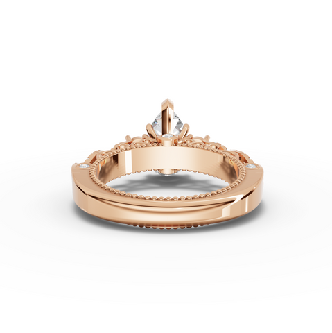 1.86 Ct Pear Solitaire Lab Diamond Infinity Twist Ring 1.50 Ct Center