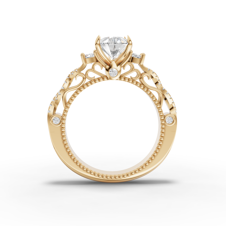 1.86 Ct Pear Solitaire Infinity Twist Ring 1.50 Ct Center