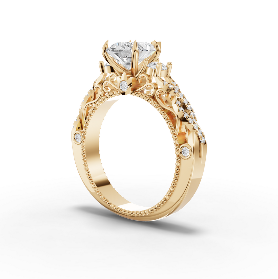 1.86 Ct Pear Solitaire Infinity Twist Ring 1.50 Ct Center