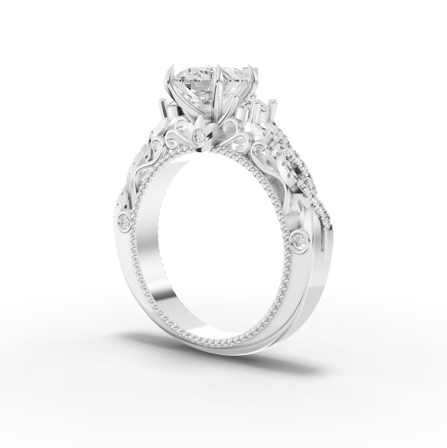1.86 Ct Pear Solitaire Infinity Twist Ring 1.50 Ct Center