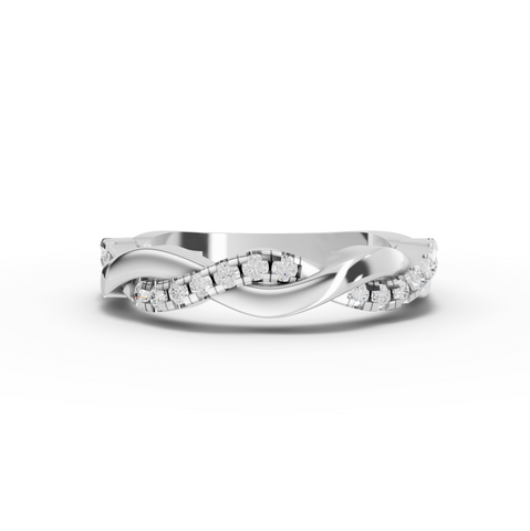 0.31 Ct Round Diamond Infinity Twist Wedding Band