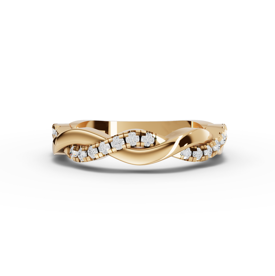 0.31 Ct Round Infinity Twist Band