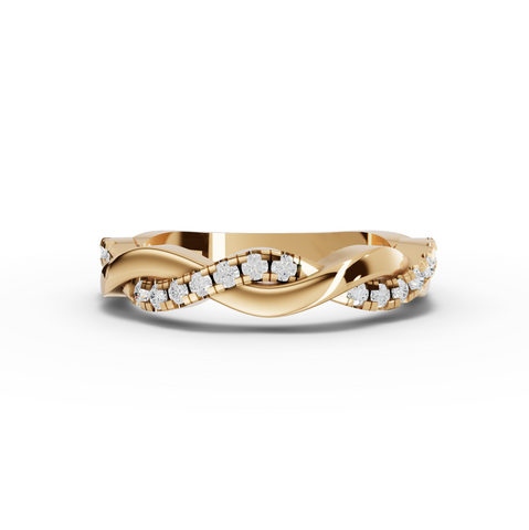 0.31 Ct Round Diamond Infinity Twist Wedding Band