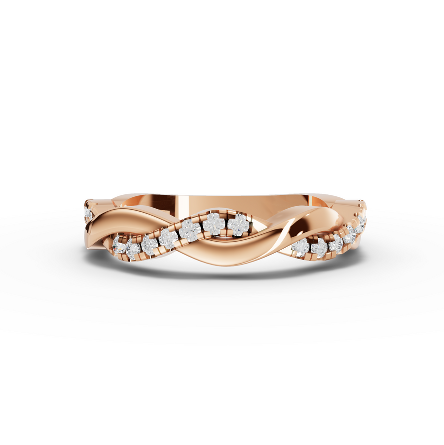 0.31 Ct Round Infinity Twist Band