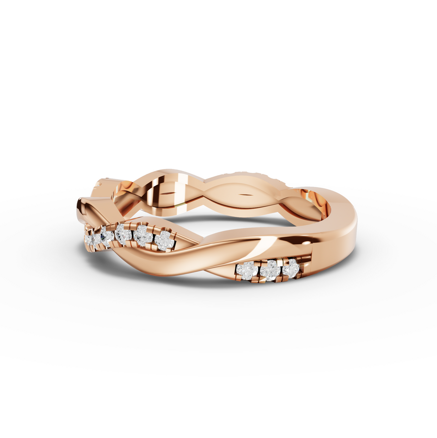0.31 Ct Round Infinity Twist Band