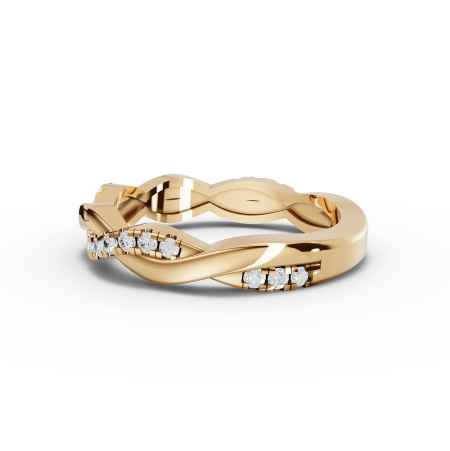 0.31 Ct Round Infinity Twist Band