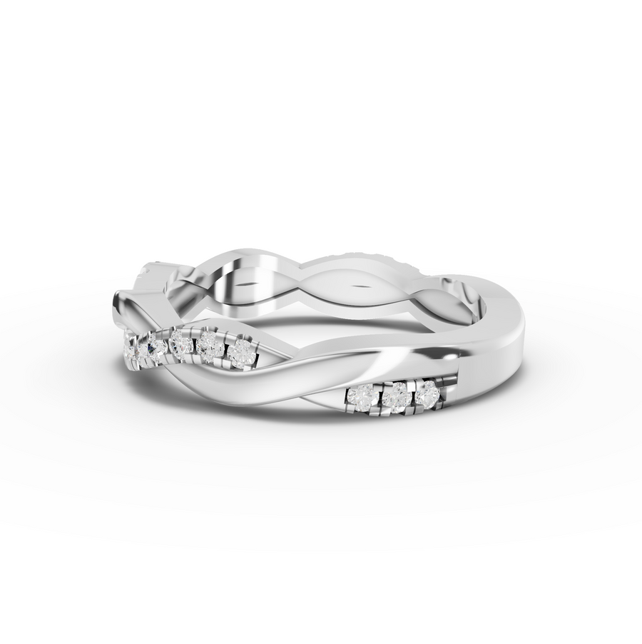 0.31 Ct Round Infinity Twist Band
