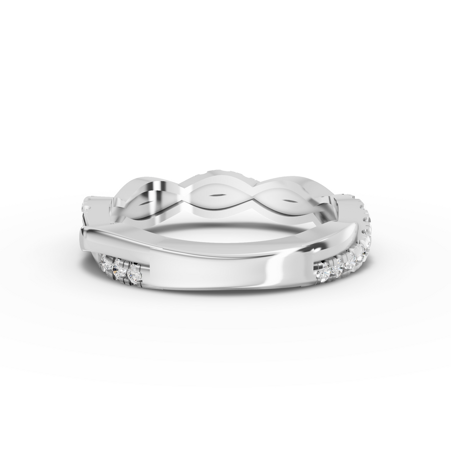 0.31 Ct Round Infinity Twist Band
