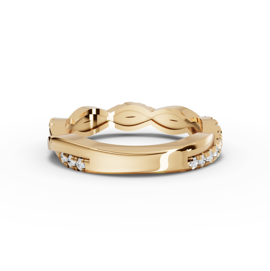 0.31 Ct Round Infinity Twist Band