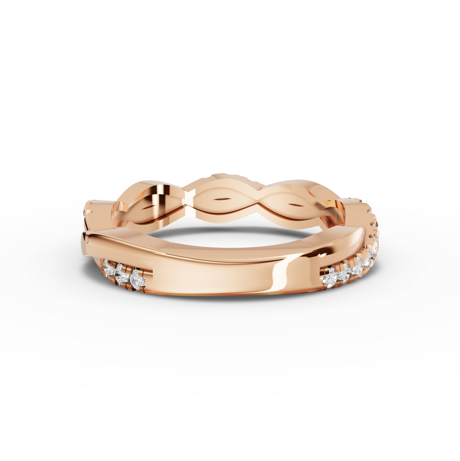 0.31 Ct Round Infinity Twist Band