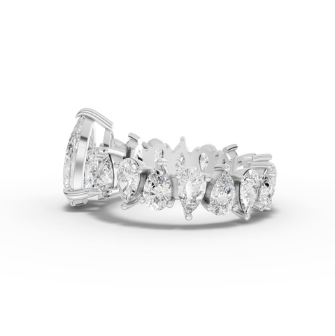 4.83 Ct Pear Solitaire Lab Diamond Accent Ring 1.50 Ct Center