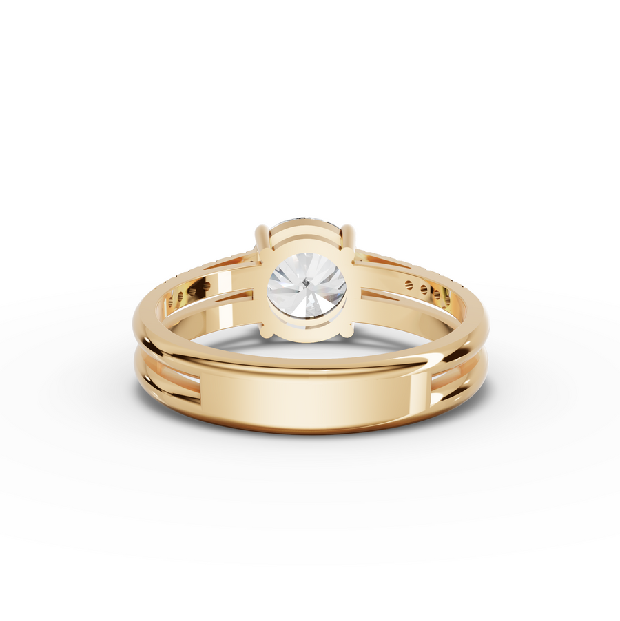 1.60 Ct Round Lab Diamond Split Ring 1.50 Ct Center