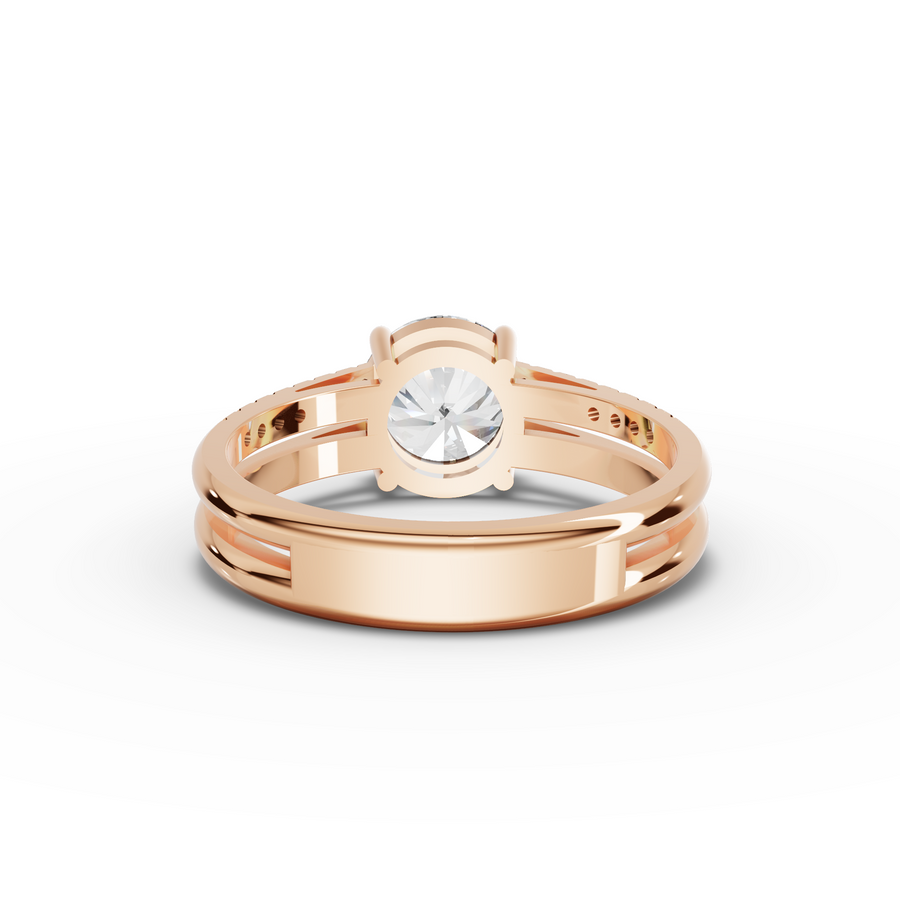 1.60 Ct Round Lab Diamond Split Ring 1.50 Ct Center
