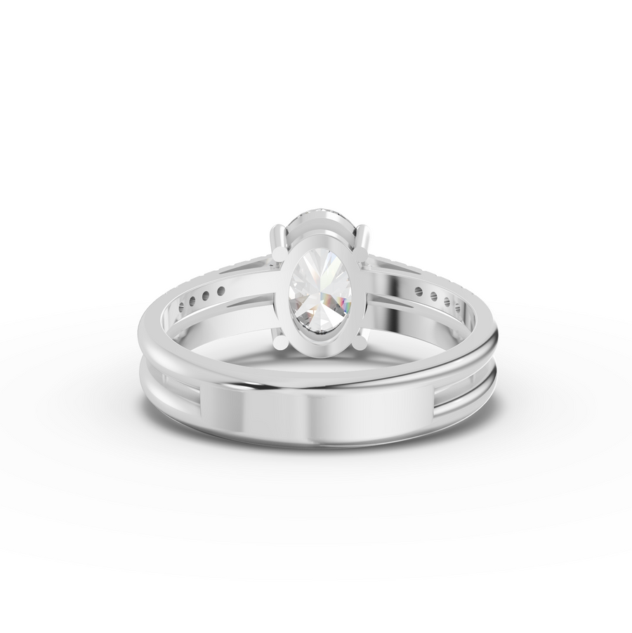 1.60 Ct Round Lab Diamond Split Ring 1.50 Ct Center