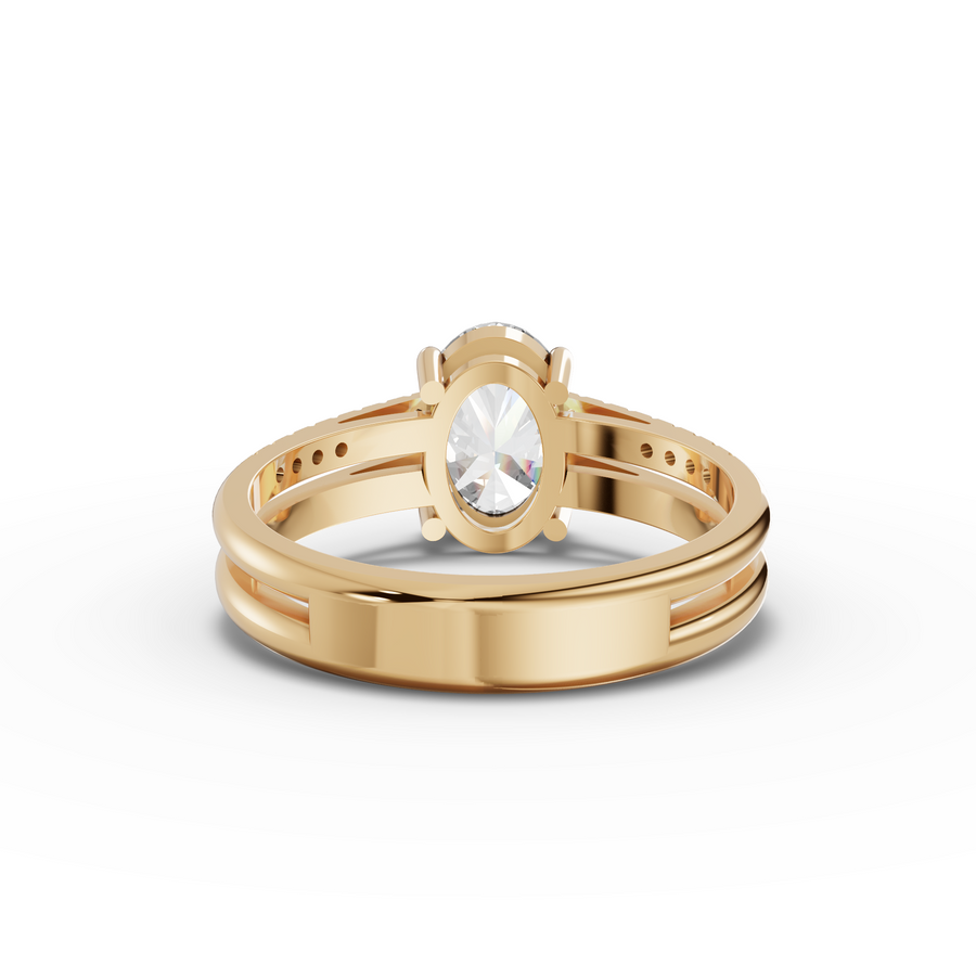 1.60 Ct Round Lab Diamond Split Ring 1.50 Ct Center