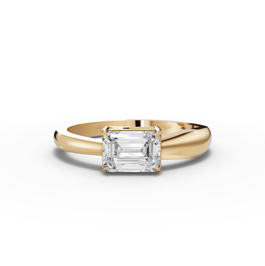 0.75 Ct Emerald Lab Diamond Ring