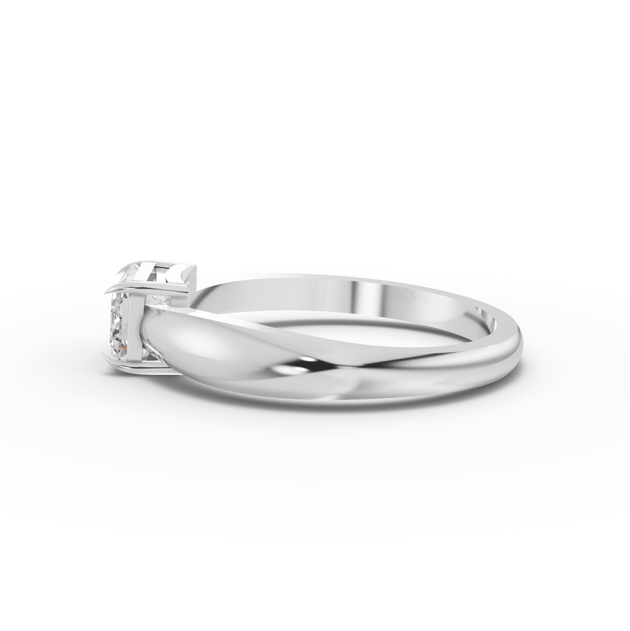 0.75 Ct Emerald Lab Diamond Ring