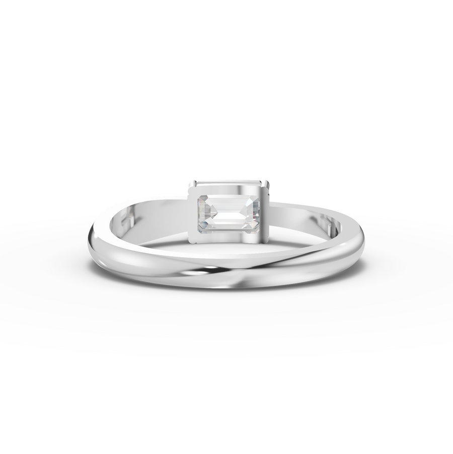 0.75 Ct Emerald Lab Diamond Ring