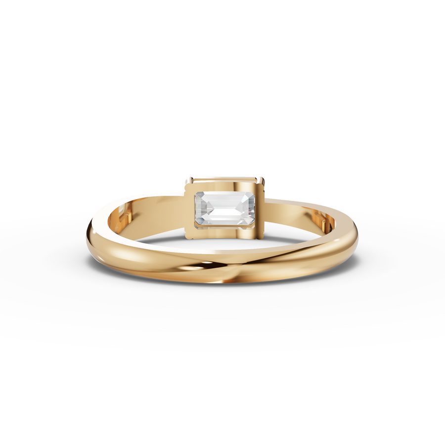0.75 Ct Emerald Lab Diamond Ring