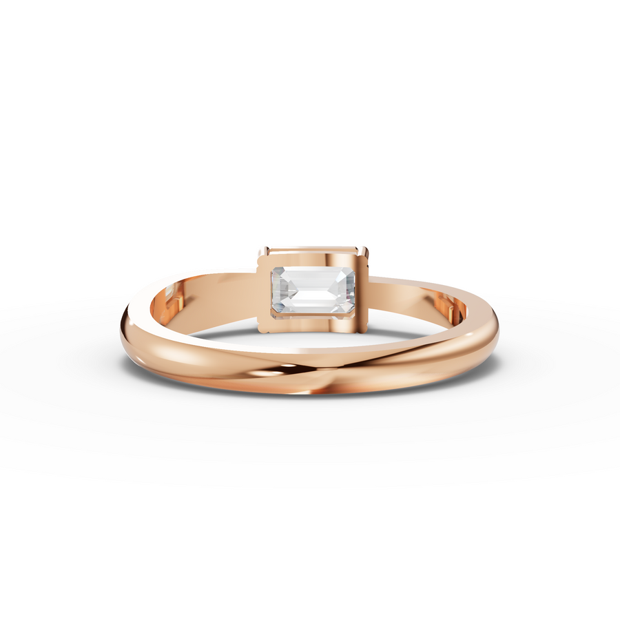 0.75 Ct Emerald Lab Diamond Ring