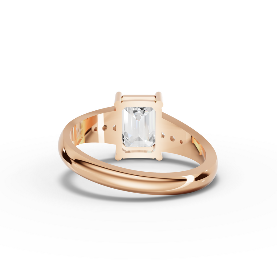 1.59 Ct Emerald Lab Diamond Crossover Ring