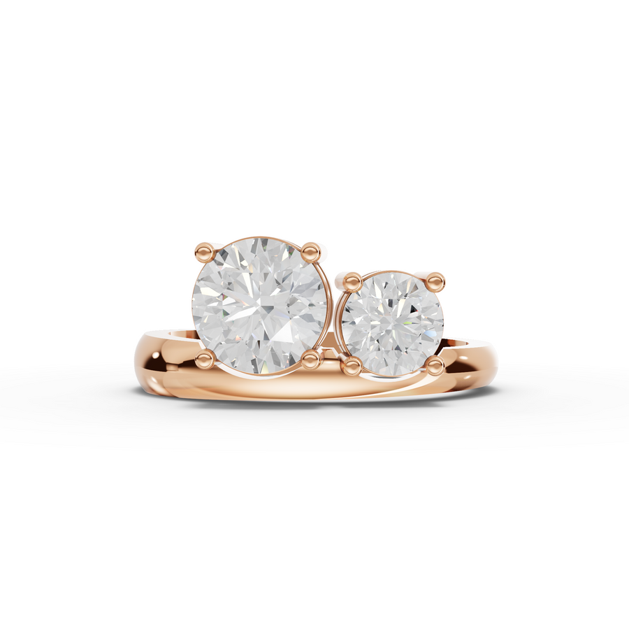 1.50 Ct Round Toi et Moi Ring