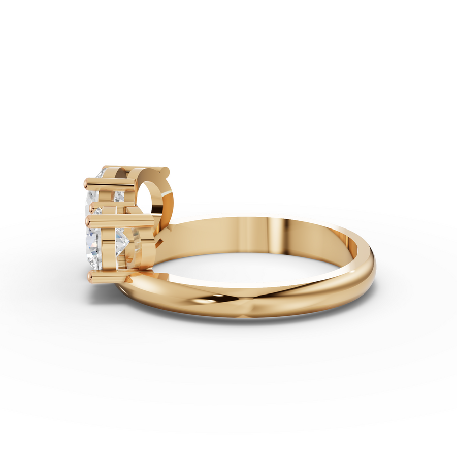 1.50 Ct Round Toi et Moi Ring