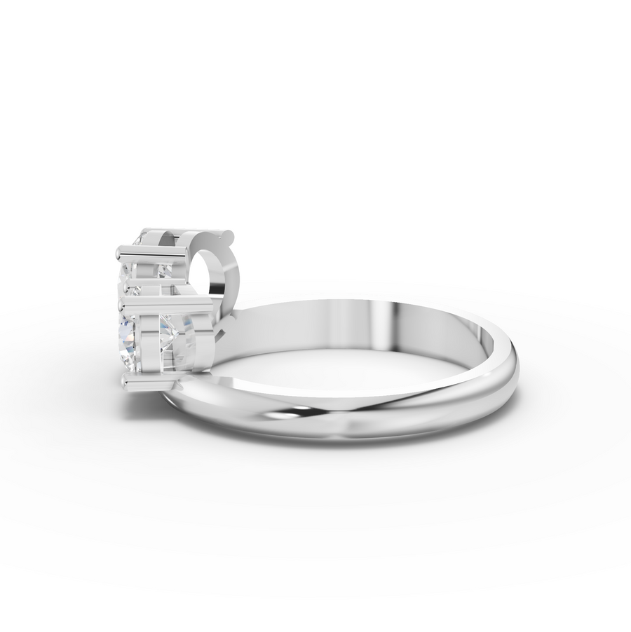 1.50 Ct Round Toi et Moi Ring