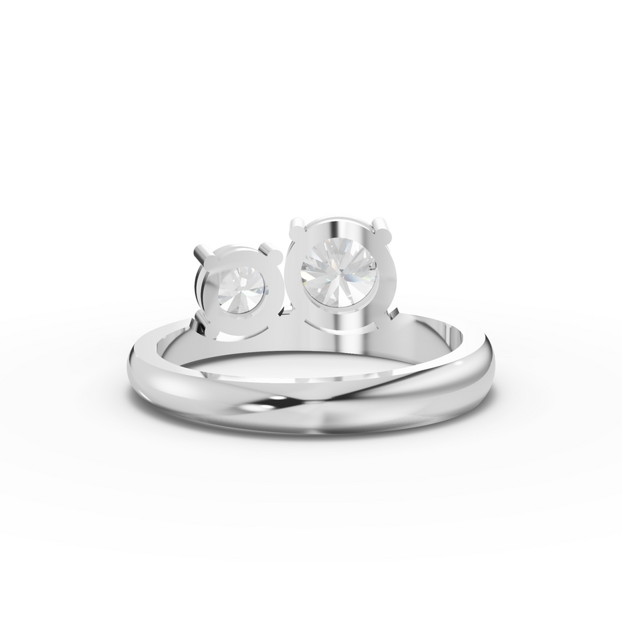 1.50 Ct Round Toi et Moi Ring