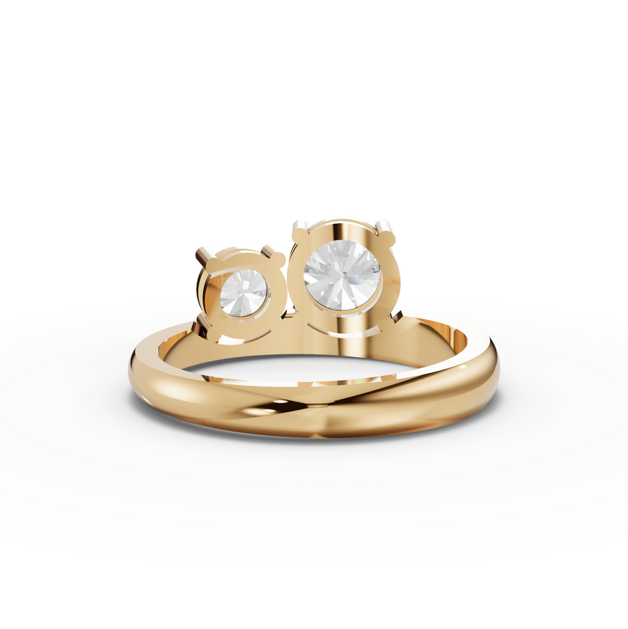 1.50 Ct Round Toi et Moi Ring